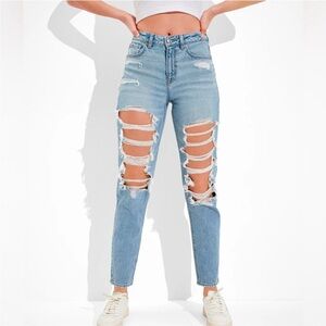 AE Distressed Mom Jean